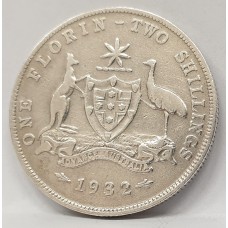 AUSTRALIA 1932 . FLORIN . FULL ADVANCE AUSTRALIA ON REVERSE